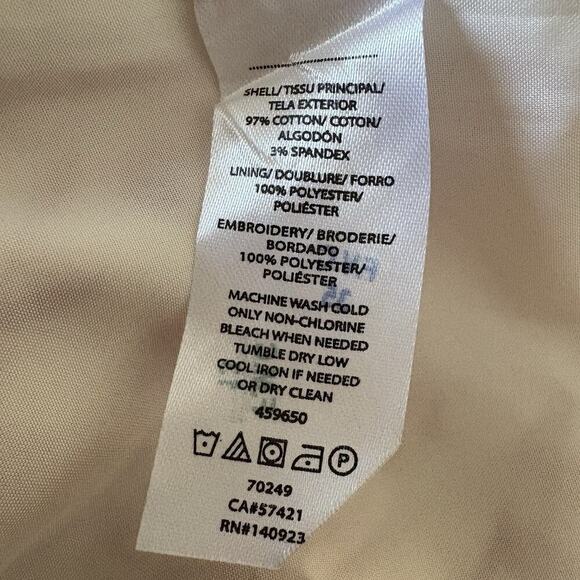 NWT Ann Taylor Loft Orange White Eyelet Lace Skirt‎ Womens Size 4 (601) - Picture 5 of 5